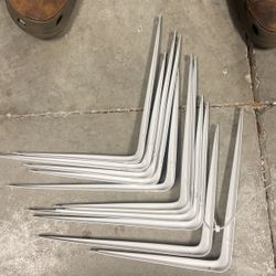 L Shaped Wall Shelf Brackets 11 Pack 90 Degree Right Angle Metal Shelf Bracket Wrought Iron Shelving Support Fixed Wall Frame
