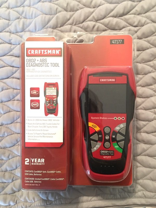 Craftsman obd2 & abs diagnostic tool 47177
