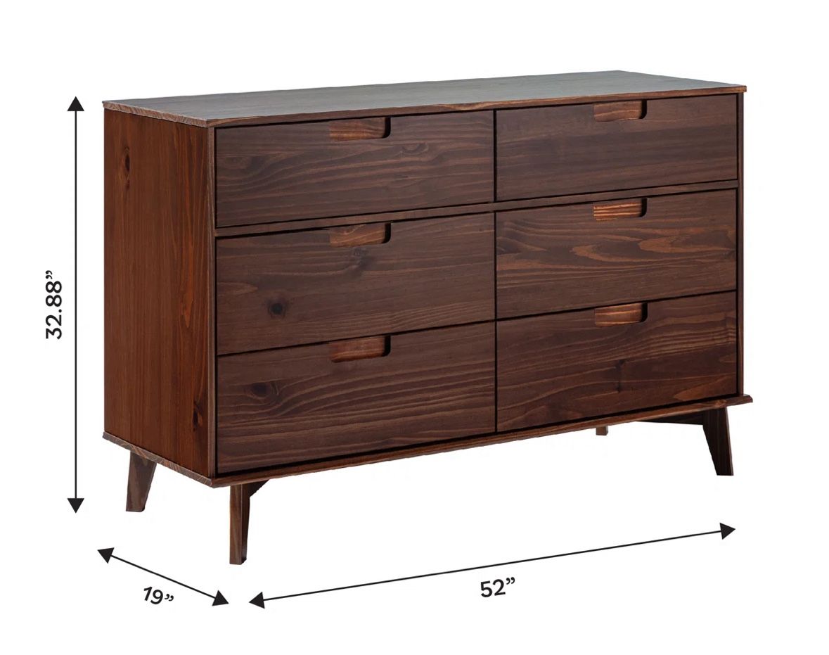 Beautiful Modern Wayfair’s 6 Drawer Solid Wood Double Dresser - Like New!