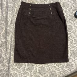 Dark chocolate brown pencil skirt