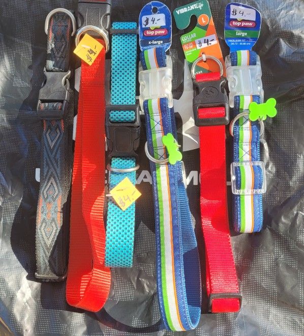 Large & Extra Large Dog Collars Adjustable Nylon $4 each