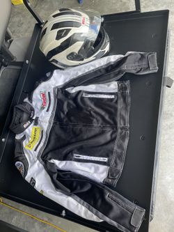 Size M Jacket And Helmet. Scorpion And Bilt