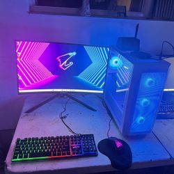 🔥 GAMING PC RTX 5060 / INTEL i3 12100F / RGB RAM / 3.5TB / FULL SETUP + 27” CURVED MONITOR / FORTNITE GTA V READY 🔥