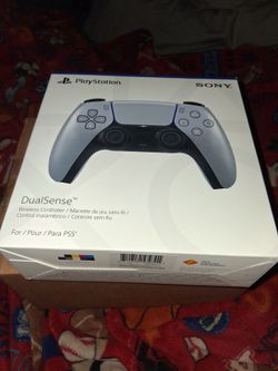 Playstation five silver remote controller