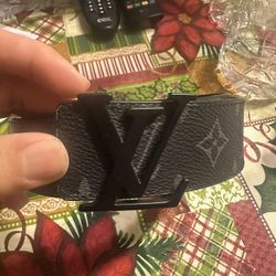 LV Initiales 40mm Matte Black Belt