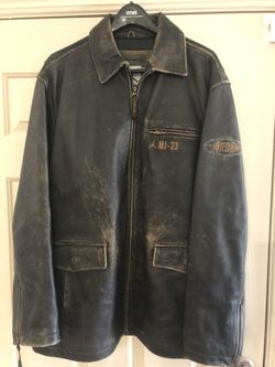 NIKE Michael Jordan Leather Jacket Sz L