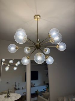 JLA Home 12-Light Gold Sputnik Chandelier