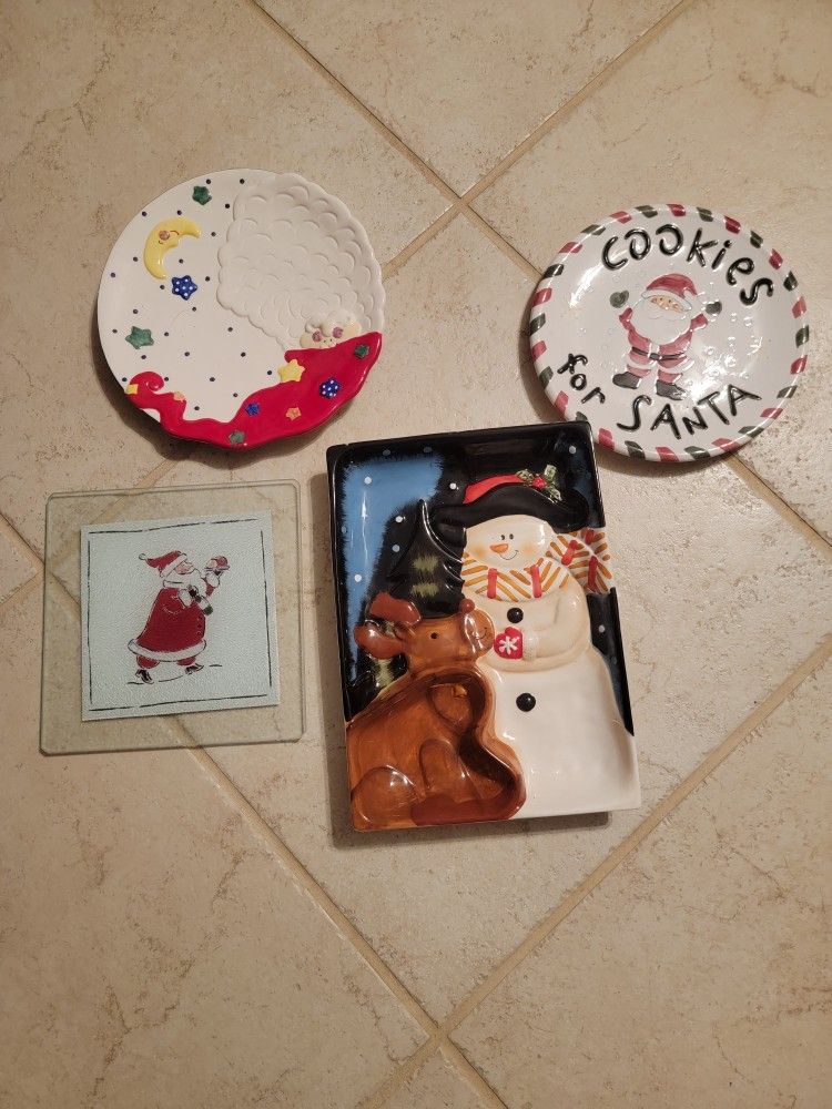 Christmas Plates Bottle Caps&ornament