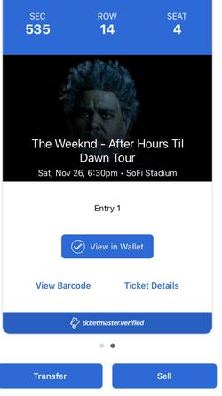The Weeknd Concert Ticket