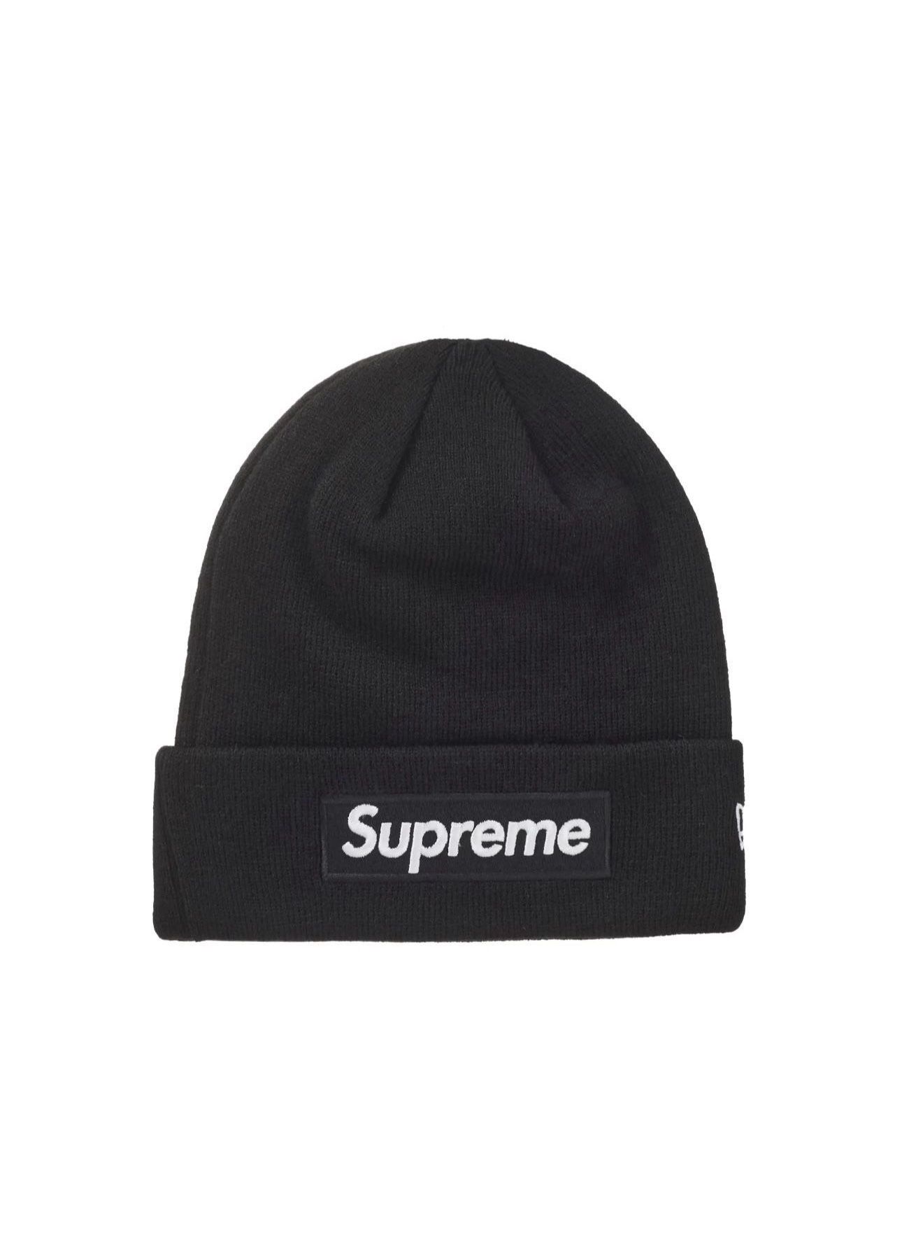 Supreme Box Logo Beanie New Era Black