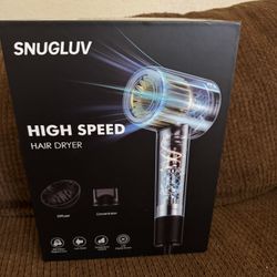 Hair Dryer, 160,000 RPM High Speed ​​with 200 Million Negative Ions, Professional Low Noise Hair Dryer with Diffuser and Nozzle, Portable Hair Dryer f