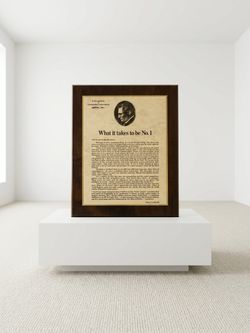 Vince Lombardi 'What It Takes to Be No. 1' Plaque