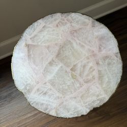 Beautiful Rose Quartz Agate Side Table
