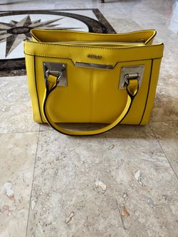 Guess Yellow Satchel handbag and matching wallet