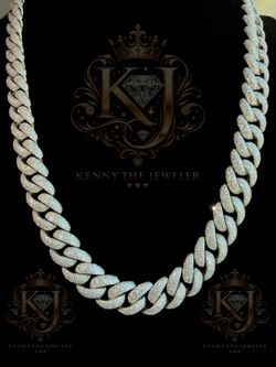 Miami Cuban Link Galaxy Setting New 925 Silver VVS1