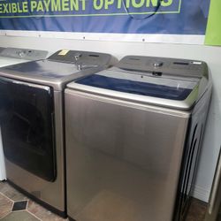 💯💯SAMSUNG SET STEAM WASHER END GAS DRYER ♨️ WITH WARRANTY 