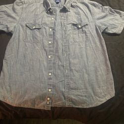 Old Navy Button Up - Large - 100% Cotton