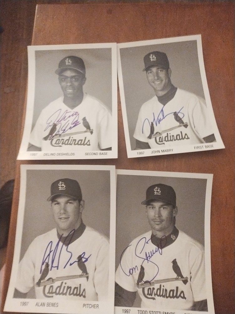 Cardinal Fan! 4 Autographed Portraits & Memorabilia