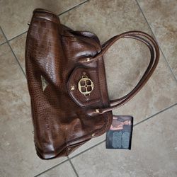 IMAN snakeskin-embossed faux leather handbag