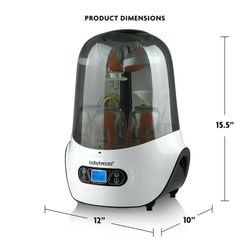 Baby Brezza Baby Bottle Sterilizer and Dryer Machine Electric Steam Sterilization - Pacifiers, Glass, Plastic, and Newborn Feeding Bottles