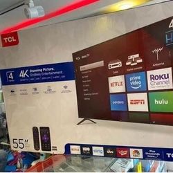 55’ Inch  Roku Tcl 4K Smart Tv $250.00