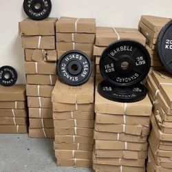 Cast Iron Olympic  Weight Plates Brand New $1.35 Per Pound Price Is Firm
