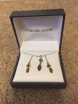 Necklace and earrings