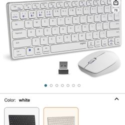 Wireless Keyboard and Mouse Combo, Multi-Devices Bluetooth Keyboard and Mouse Set, Slim Recharagable Compact Keyboard and Silent Mouse for Mac, Tablet