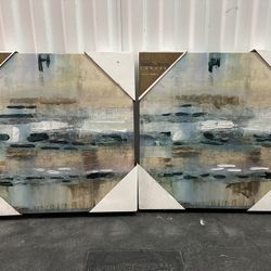 Two Camvas Wall Art Size 16x 16 Each
