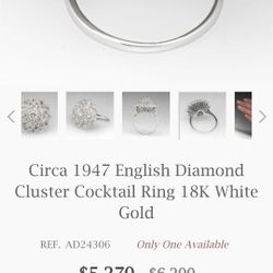 VINTAGE WOMEN'S WEDDING RING 2.8 Karates .Vs2