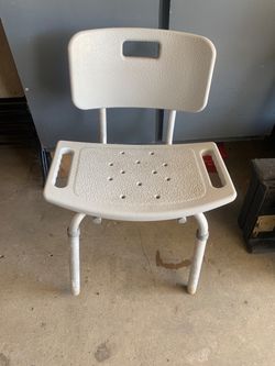 Shower Chair with Back and Adjustable Legs