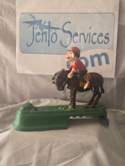 Vintage cast iron horse bank .