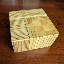 Small Wooden Inlaid Trinket Box