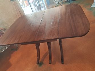 ALL WOOD early American FOLDING DINING TABLE