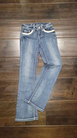 Little Girl's Size 7 LA Idol denim jeans pant price is firm Cash only