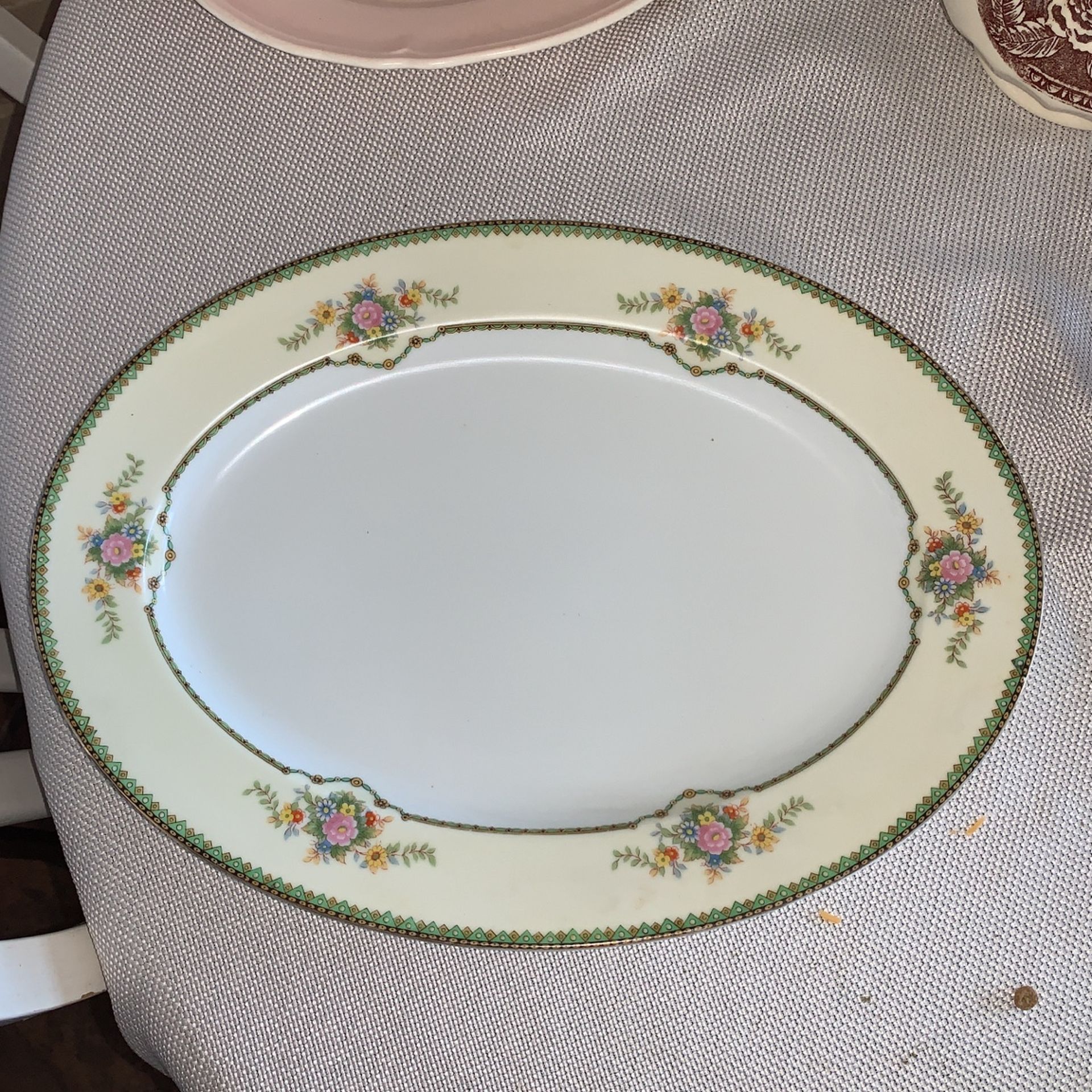 Noritake Amarillo Serving Dish With Five Small Dishes And One Small Bowl Perfect Condition Not Shipped Came From  My Great Grandmother