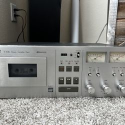 Vintage Stereo Cassette Deck – Fully Working – Silver Face