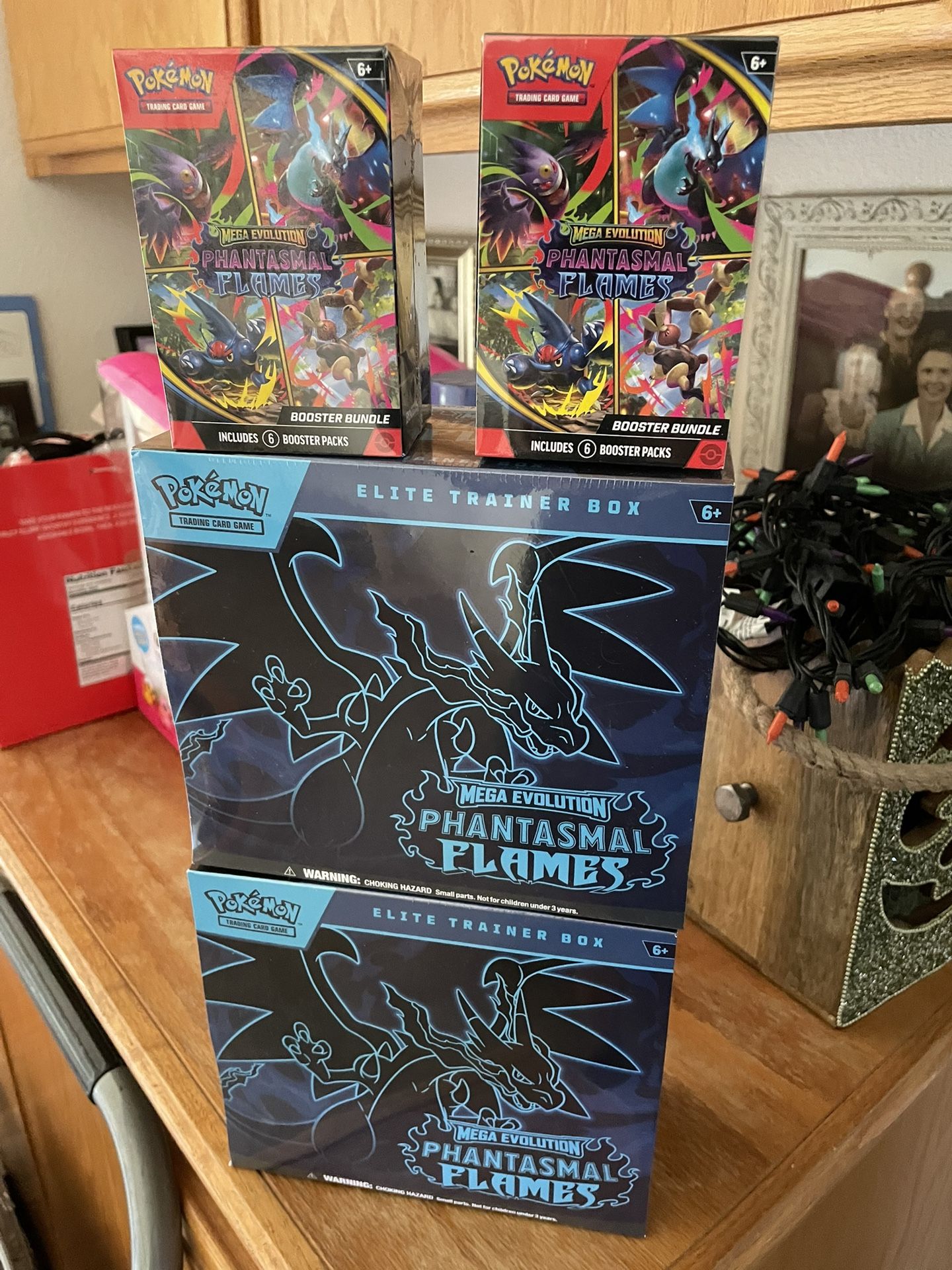 Set Of 2 Phantasmal flames ETB And Booster Bundles. 