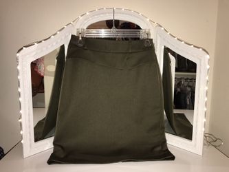 Olive pencil skirt