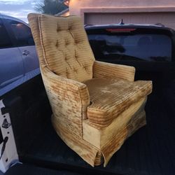 mid century 1974 Sears swivel ricker lounge chair great shape 