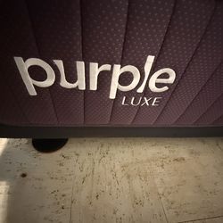 Queen Purple mattress with headboard and foot board