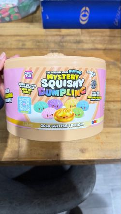 RMS Jumbo Dumpling Squishy Toy Gold Glitter Edition
