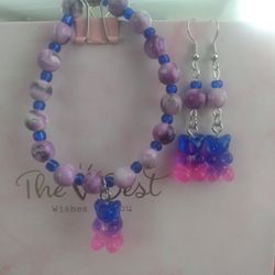 Gummy Bear Bracelet And Earring Sets