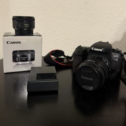 Canon 77d w/ Kit lens and 50mm 1.8 (read description)