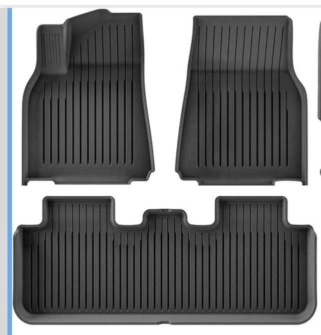 NEW Telsa 25/26 Juniper All Weather Floor Mats 3 Pieces