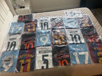 sizes Soccer/futbal player shirts all sizes