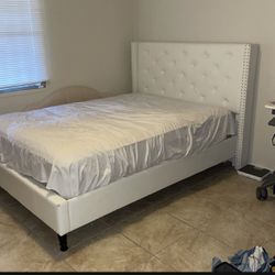 Queen Size Bed, Mattress & Box Spring And 100$