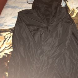 Black Windbreaker With Big Pocket/pouch