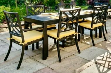 PATIO TABLE and 6 CHAIRS