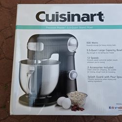 New Cuisinart Precision Master 5.5qt Stand Mixer Silver
